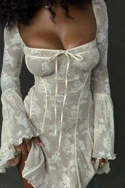 Acubi Fashion Lace Dress: Y2K Aesthetic - Grunge, Pastel Goth, Cute