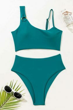 Acubi Y2K Aesthetic Split Swimsuit - Coquette & Grunge Style - Past