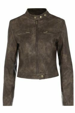 American Retro Distressed PU Leather Short Jacket - Y2K Fashion Statement Piece