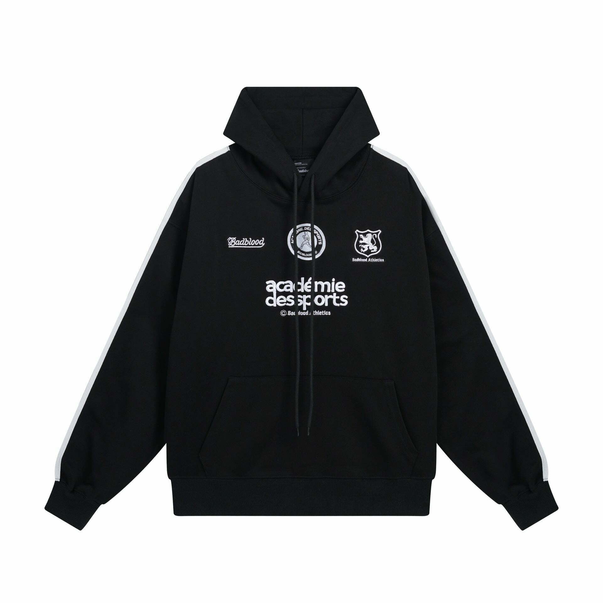 American Retro Embroidery Pure Cotton Hoodie - Y2K Fashion Aesthetic with Coquette and Grunge Style