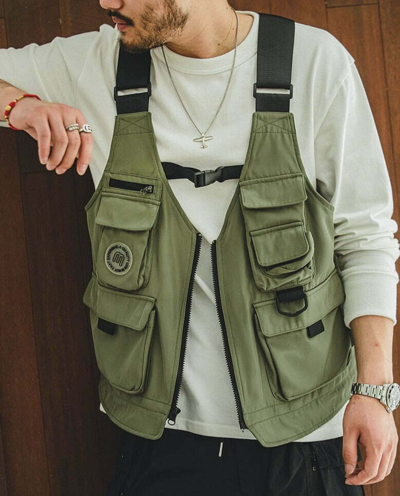 ant Convertible Utility Vest/Bag - Y2K Fashion, Coquette & Grunge Aesthetic