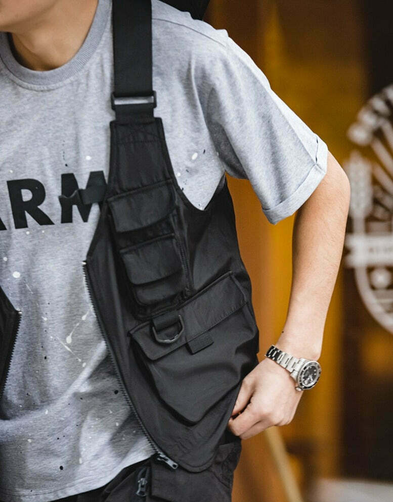 ant Convertible Utility Vest/Bag - Y2K Fashion, Coquette & Grunge Aesthetic