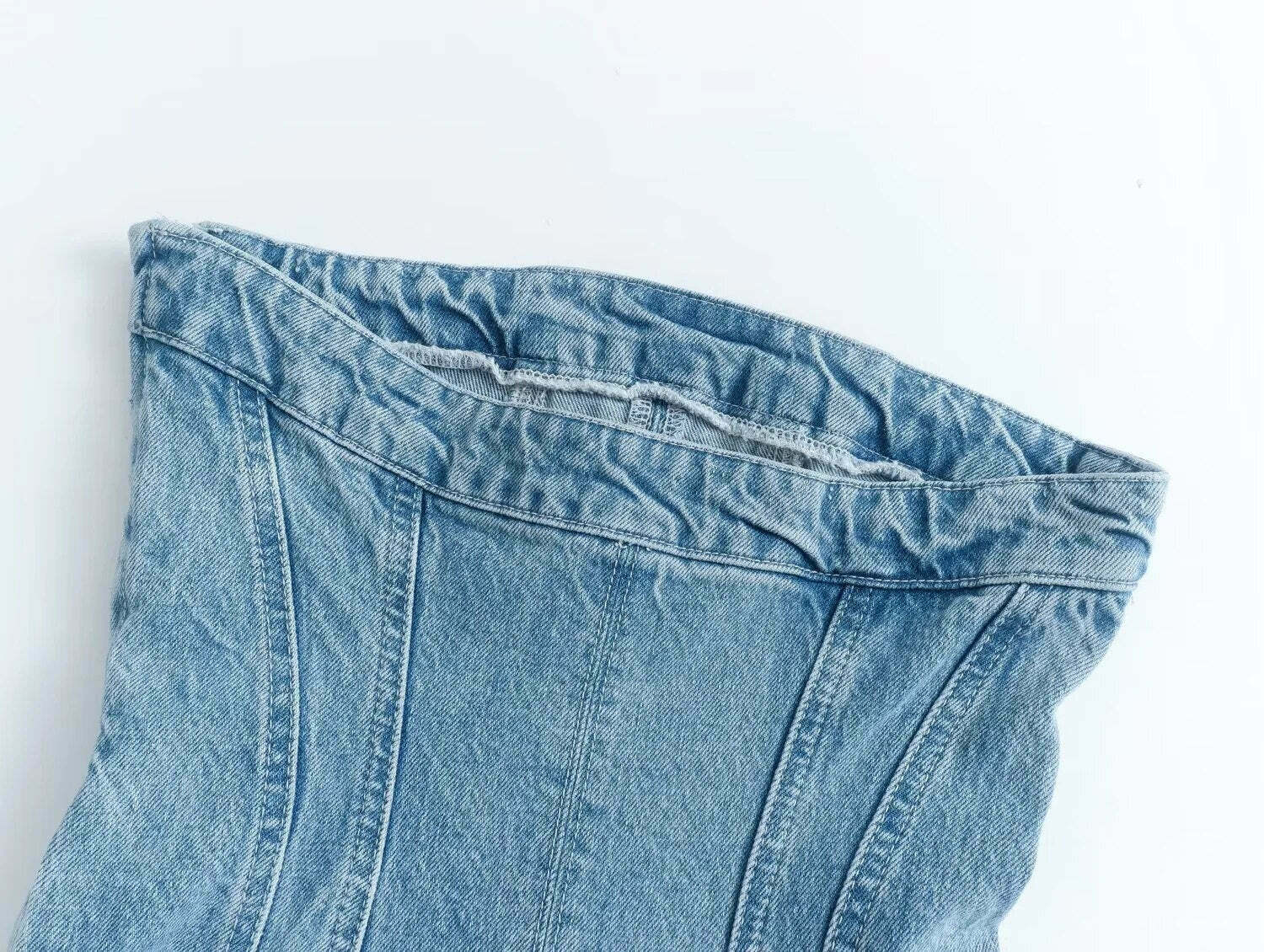 Blue Denim Dress: Y2K Fashion Statement with Coquette Aesthetic & Grunge Style
