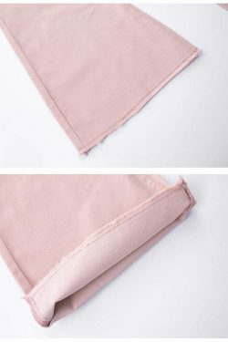 Blushing Bell-Bottoms: Y2K Fashion Denim with Coquette Aesthetic and Grunge Style