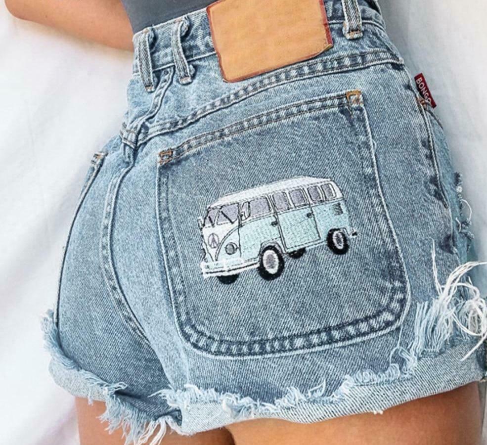 California Dreamin' Embroidery Cargo Skirt - Y2K Aesthetic Women's Fashion