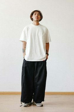 Cargo Parachute Pants: Y2K Fashion Staple with a Grunge Aesthetic Twist for Women's Niche Style