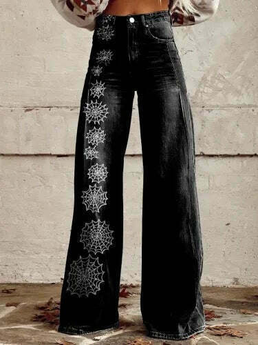 Casual Floral Wide Leg Pants - Y2K Fashion Coquette Aesthetic Grunge Style Cargo Skirt