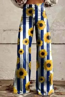 Casual Floral Wide Leg Pants - Y2K Fashion Coquette Aesthetic Grunge Style Cargo Skirt