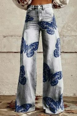 Casual Floral Wide Leg Pants - Y2K Fashion Coquette Aesthetic Grunge Style Cargo Skirt