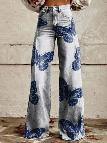 Casual Floral Wide Leg Pants - Y2K Fashion Coquette Aesthetic Grunge Style Cargo Skirt