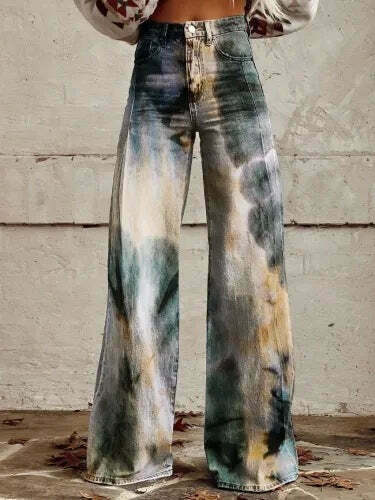 Casual Floral Wide Leg Pants - Y2K Fashion Coquette Aesthetic Grunge Style Cargo Skirt