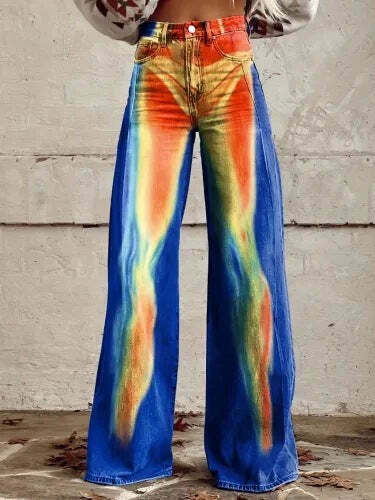 Casual Floral Wide Leg Pants - Y2K Fashion Coquette Aesthetic Grunge Style Cargo Skirt