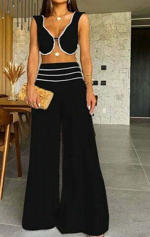 Casual Y2K Fashion: Coquette Aesthetic Cargo Skirt & Cute Tops Set