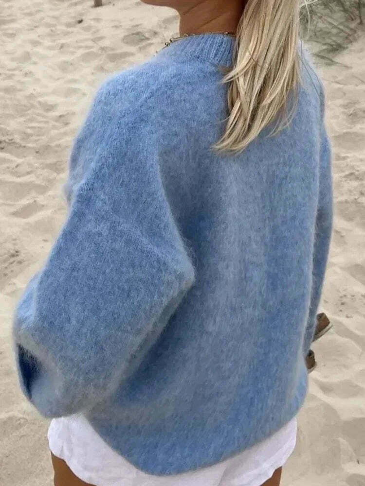 Charm In Cozy Knit Pullover - Y2K Fashion Aesthetic - Grunge Style Cute Tops & Cargo Skirt