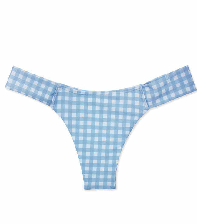 Chic Checked Lace Up Tank Bikini Set for Y2K Fashion Enthusiasts