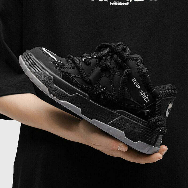 Chunky Lace Platform Sneakers - Y2K Fashion Statement for Women with Coquette and Grunge Aesthetic
