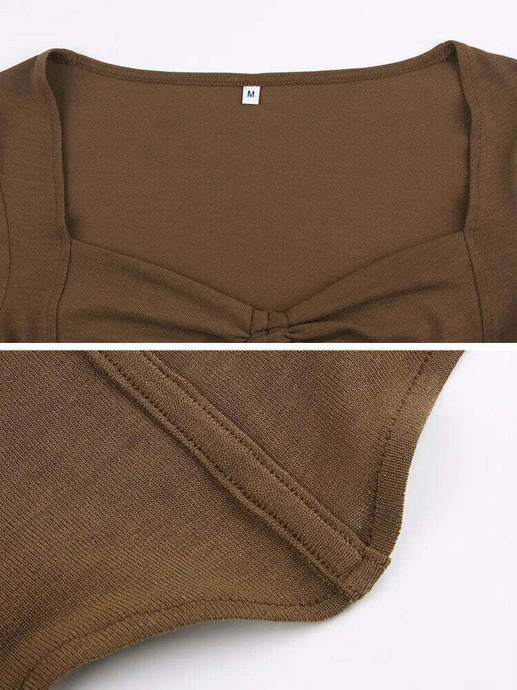 Cinnamon Sensation Crop Top - Y2K Fashion with Coquette Aesthetic & Grunge Style
