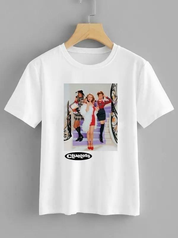 Clueless T-Shirt: Y2K Fashion Tee with Coquette Aesthetic, Grunge Style, and Pastel Goth Vibes