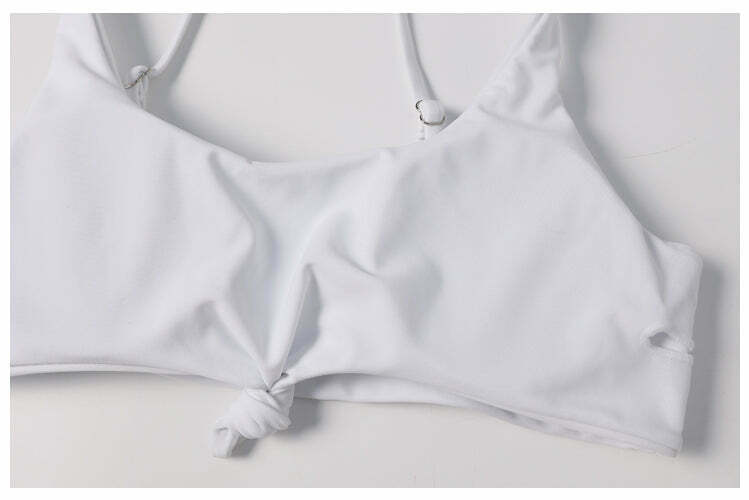 Colorful Striped Thong Bikini Set for Y2K Fashion Enthusiasts