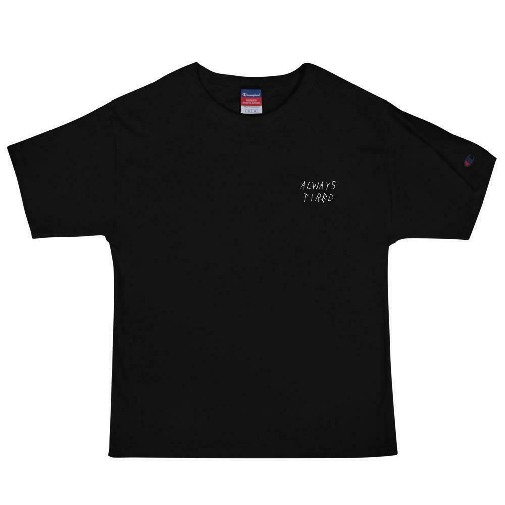 Coquette Aesthetic 'Always Tired' Tee by AFFICIAL x CHAMPION - Y2K Fashion Statement