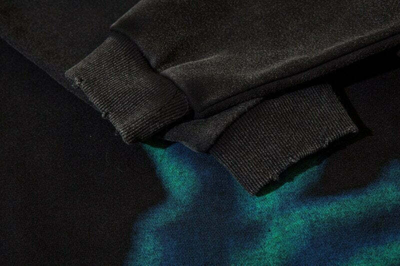 Coquette Aesthetic Acid Washed Sweatshirt with Shadow Graphic - Y2K Fashion Women's Clothing