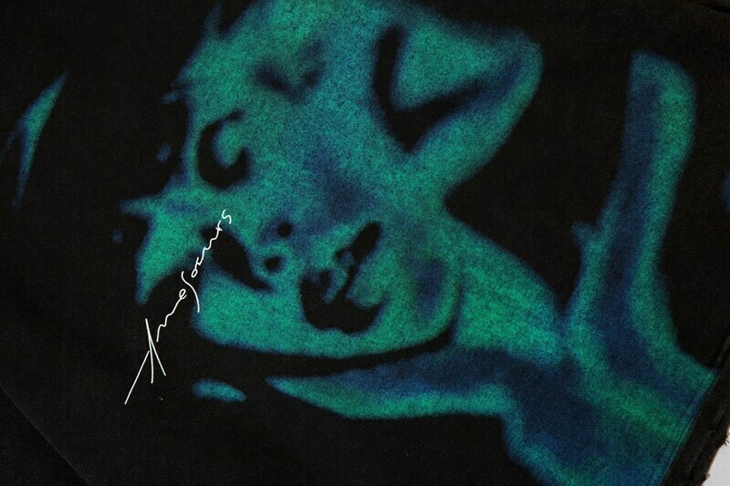 Coquette Aesthetic Acid Washed Sweatshirt with Shadow Graphic - Y2K Fashion Women's Clothing