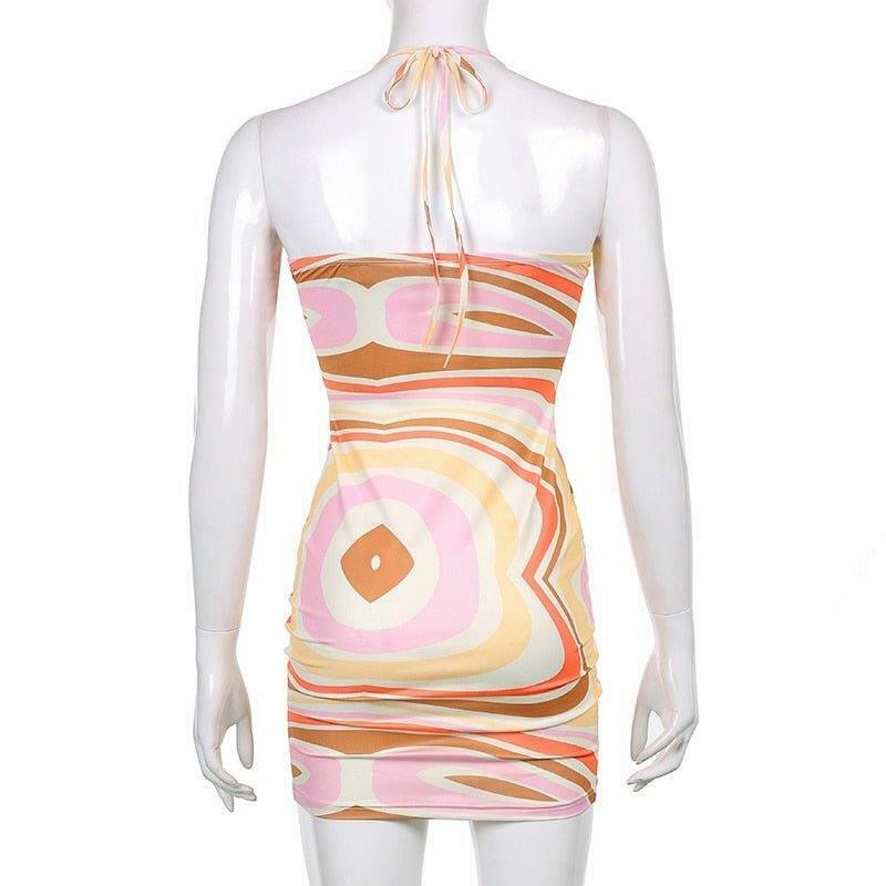 Coquette Aesthetic Angel Energy Swirl Dress - Y2K Fashion - Grunge Style & Pastel Goth Vibes