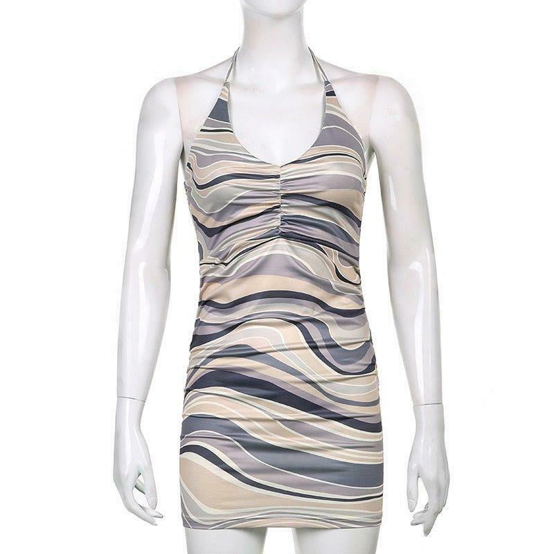 Coquette Aesthetic Angel Energy Swirl Dress - Y2K Fashion - Grunge Style & Pastel Goth Vibes