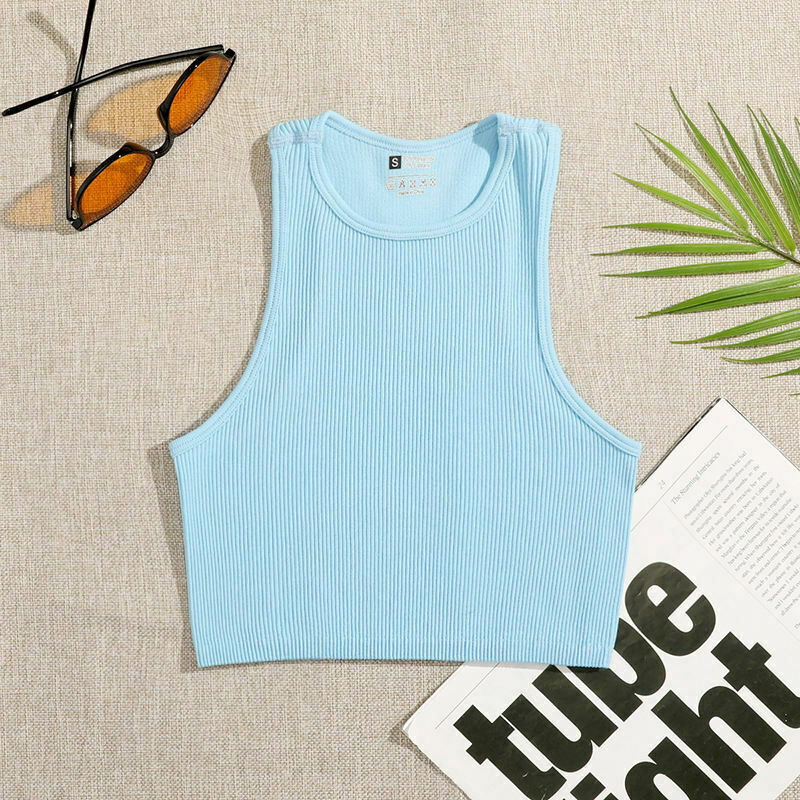 Coquette Aesthetic Arlo Rib-Knit Tank - Y2K Fashion Top with Grunge Style & Pastel Goth Vibes
