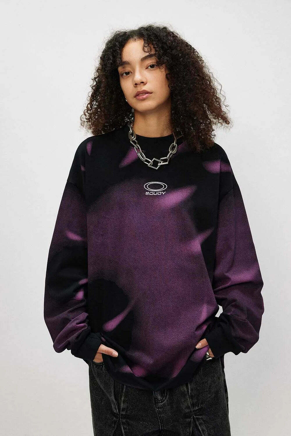 Coquette Aesthetic Aurora Print Long Sleeve Top - Y2K Fashion Women's Clothing'