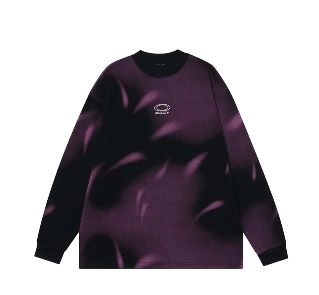 Coquette Aesthetic Aurora Print Long Sleeve Top - Y2K Fashion Women's Clothing'