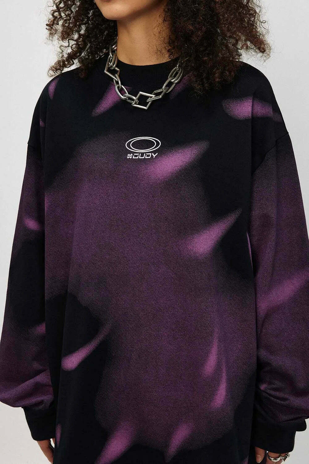 Coquette Aesthetic Aurora Print Long Sleeve Top - Y2K Fashion Women's Clothing'