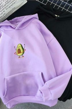 Coquette Aesthetic Avocado Hoodie: Y2K Fashion with Grunge Style, Cute Tops, and Pastel Goth Vibes