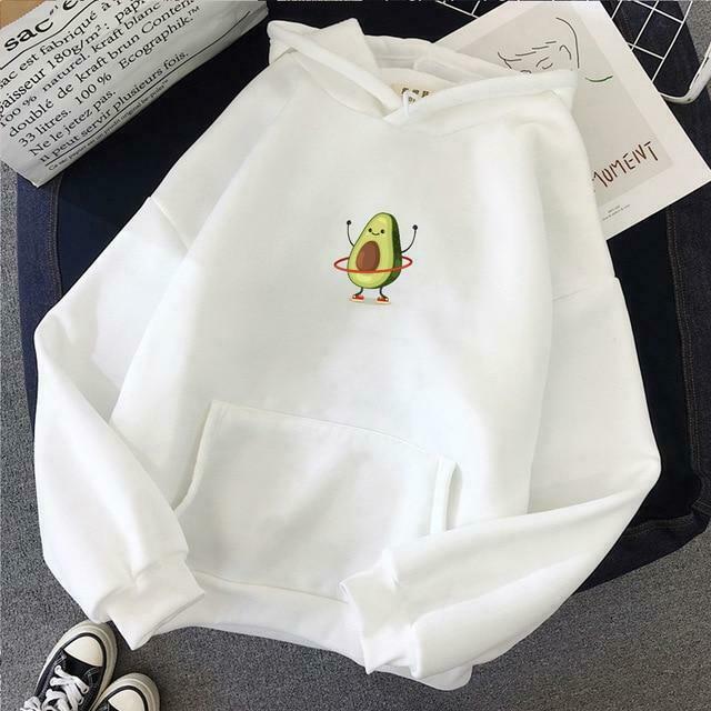Coquette Aesthetic Avocado Hoodie: Y2K Fashion with Grunge Style, Cute Tops, and Pastel Goth Vibes