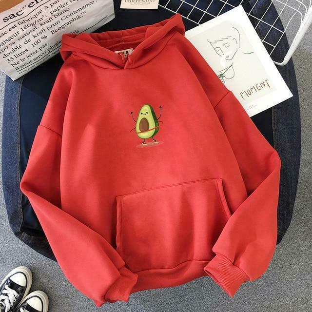 Coquette Aesthetic Avocado Hoodie: Y2K Fashion with Grunge Style, Cute Tops, and Pastel Goth Vibes