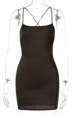 Coquette Aesthetic Backless Mini Dress - Y2K Fashion with Grunge & Pastel Goth Vibes