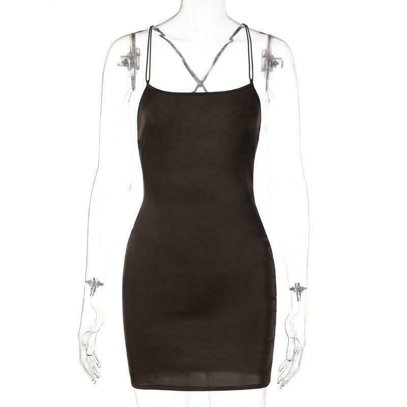 Coquette Aesthetic Backless Mini Dress - Y2K Fashion with Grunge & Pastel Goth Vibes