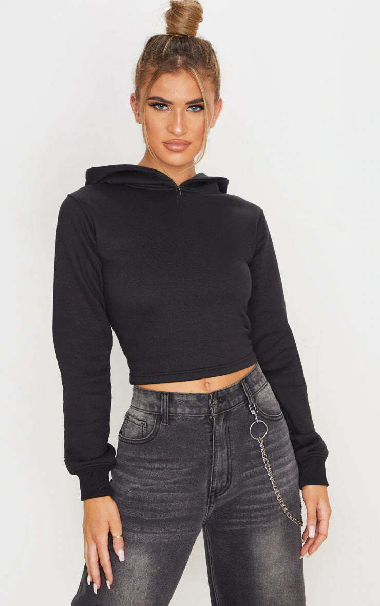 Coquette Aesthetic Backless Short Hoodie - Y2K Fashion for Women