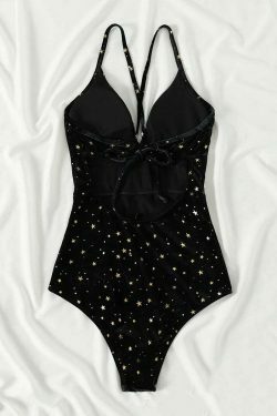 Coquette Aesthetic Backless Swimsuit: Sexy Y2K Fashion for Women