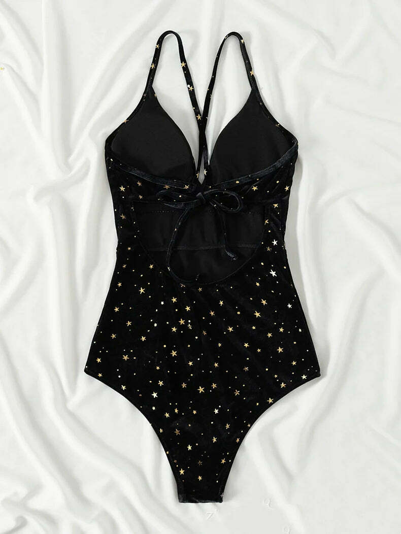 Coquette Aesthetic Backless Swimsuit: Sexy Y2K Fashion for Women