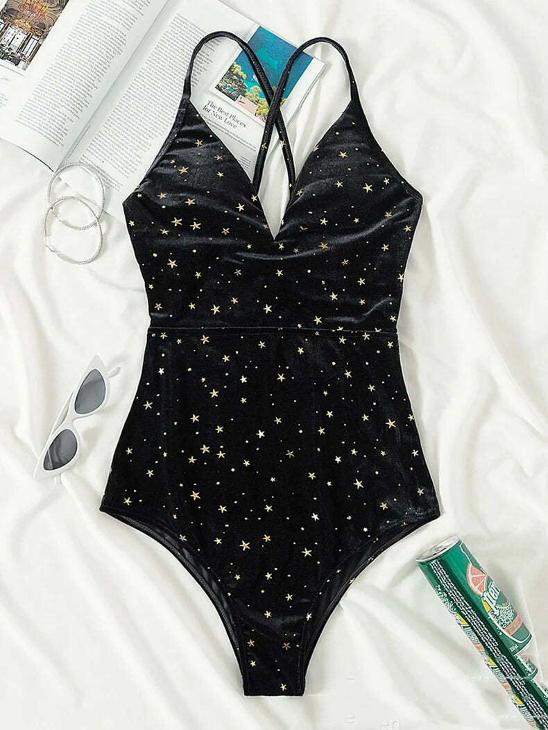 Coquette Aesthetic Backless Swimsuit: Sexy Y2K Fashion for Women