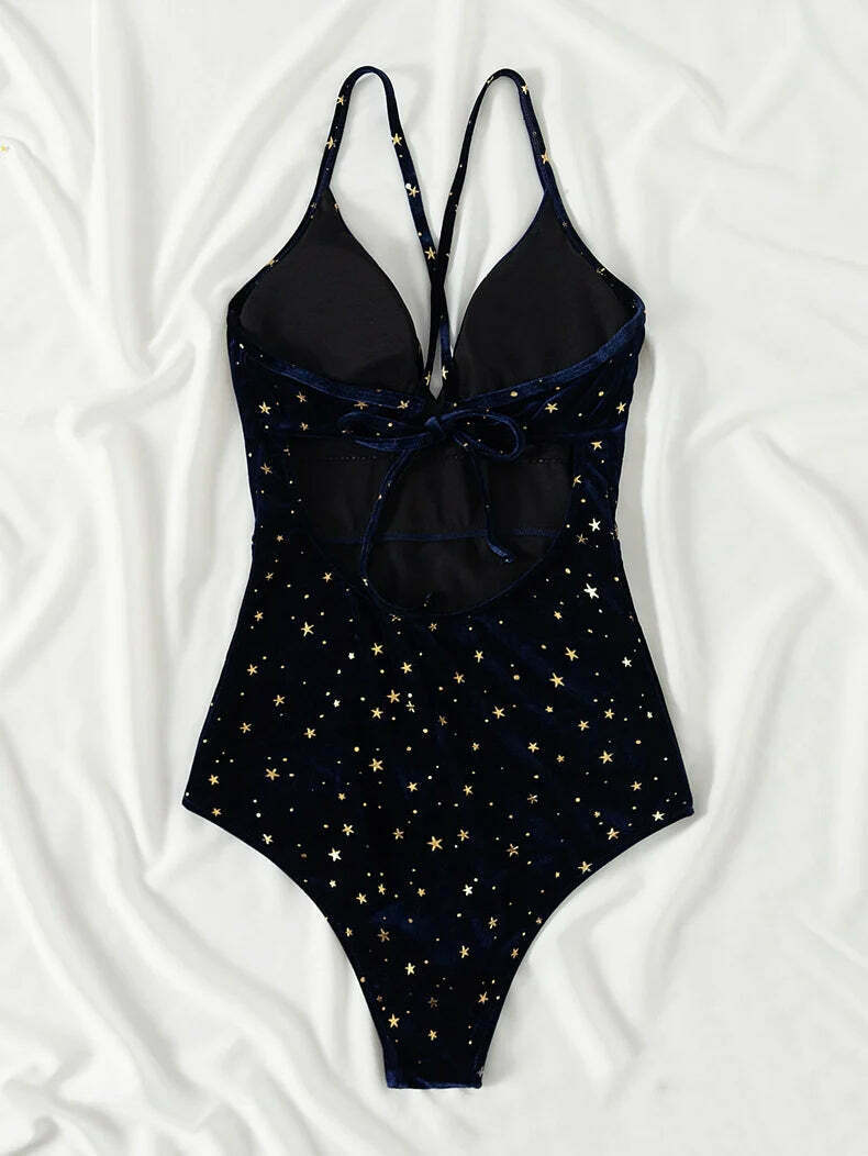 Coquette Aesthetic Backless Swimsuit: Sexy Y2K Fashion for Women