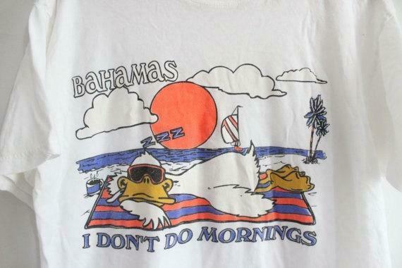 Coquette Aesthetic Bahamas Beach Duck Tee - Y2K Fashion for Women - Cute Tops & Aesthetic Pictures