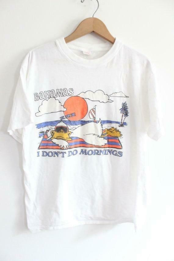 Coquette Aesthetic Bahamas Beach Duck Tee - Y2K Fashion for Women - Cute Tops & Aesthetic Pictures