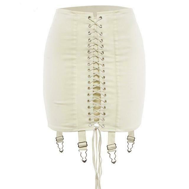 Coquette Aesthetic Bandage Skirt in Lovely Apricot Shade - Y2K Fashion Statement