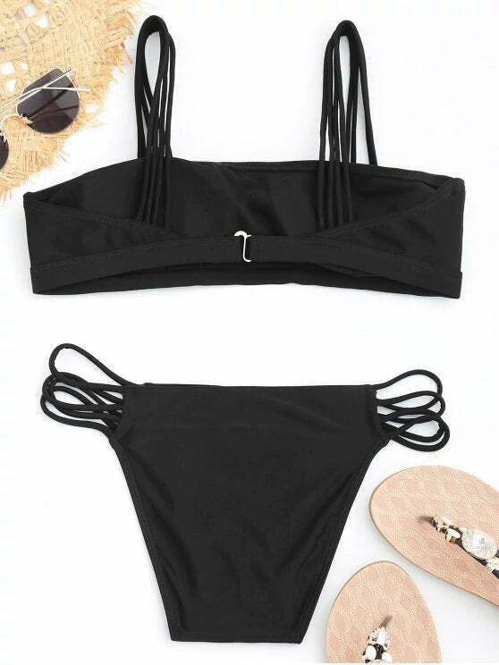Coquette Aesthetic Banded Cut Out Bikini Set - Y2K Fashion Swimwear