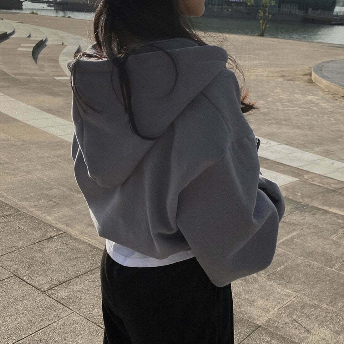 Coquette Aesthetic Bare Midriff Hoodie - Y2K Fashion Grunge Style Cute Tops Pastel Goth