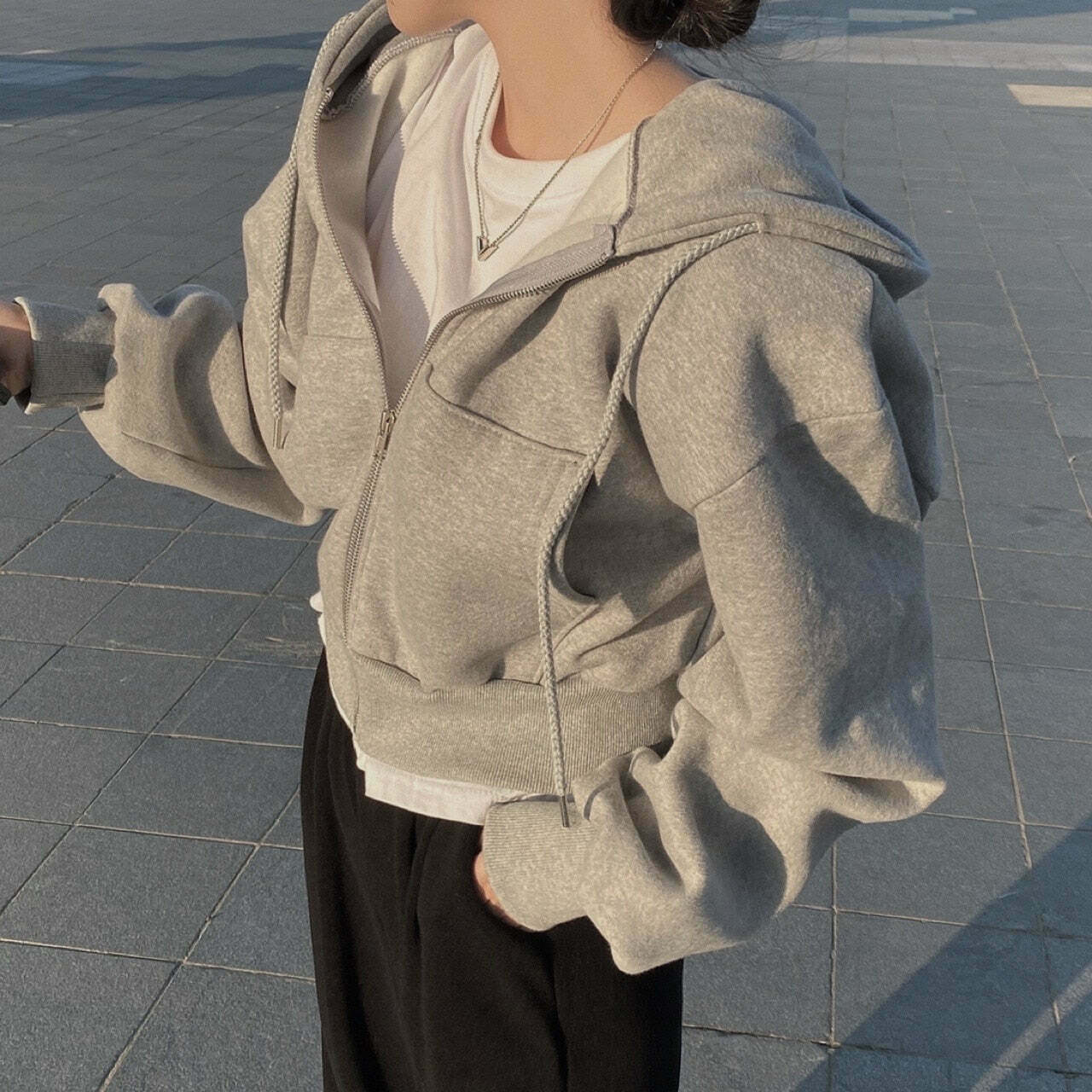 Coquette Aesthetic Bare Midriff Hoodie - Y2K Fashion Grunge Style Cute Tops Pastel Goth