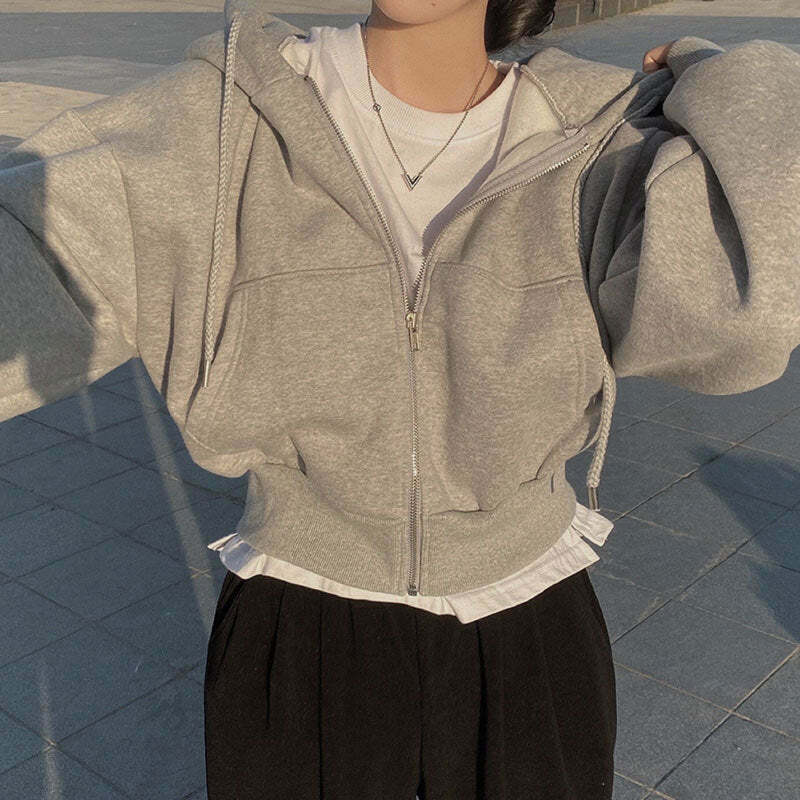 Coquette Aesthetic Bare Midriff Hoodie - Y2K Fashion Grunge Style Cute Tops Pastel Goth