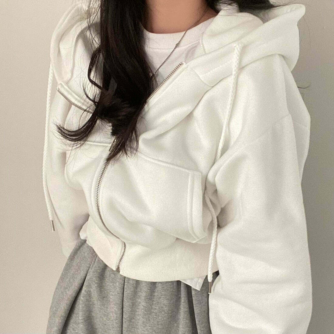 Coquette Aesthetic Bare Midriff Hoodie - Y2K Fashion Grunge Style Cute Tops Pastel Goth